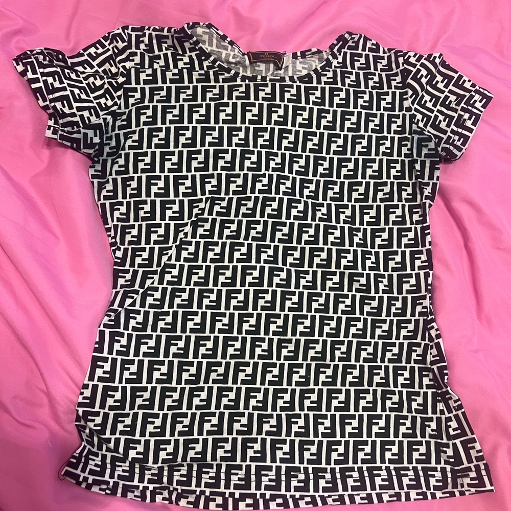 Fendi logo t-shirt FF monogram short sleeve